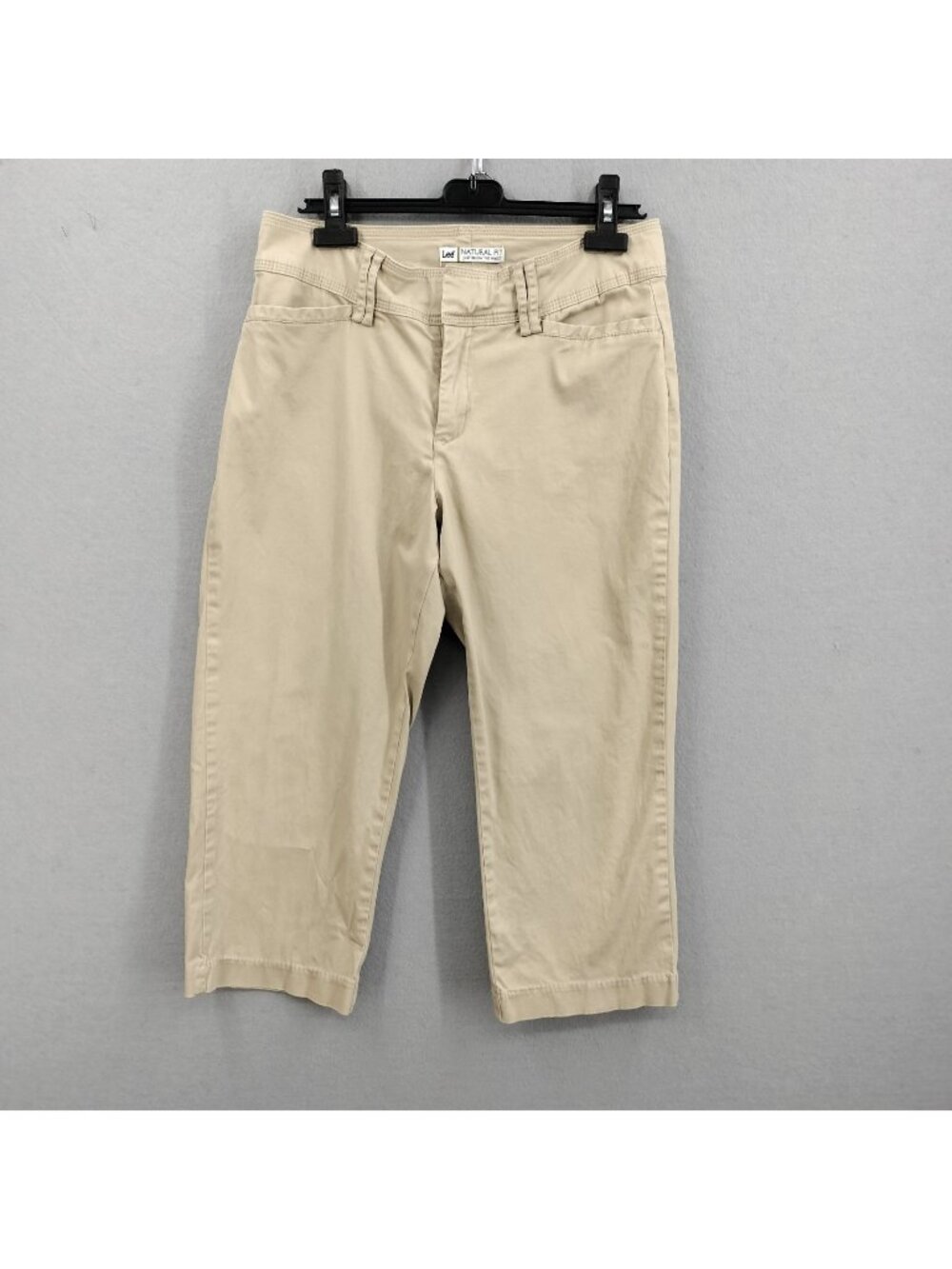 Lee Capri Pants Women Size 8 30x20 Light Beige Straight Leg Casual Pockets